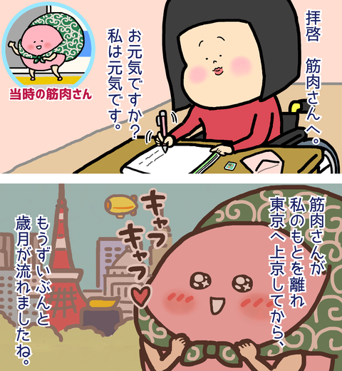 筋生検をした筋肉へのお手紙