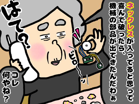 ネックレスが入ってると思ったら機械の部品
