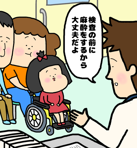 筋生検では麻酔をすることを説明