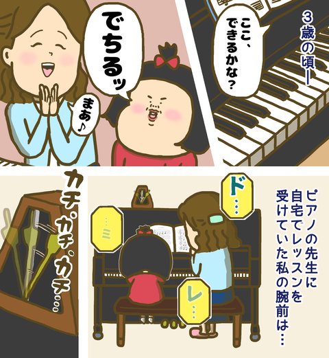 3歳の頃にピアノを習っていた私