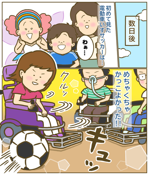 電動車いすサッカーの様子
