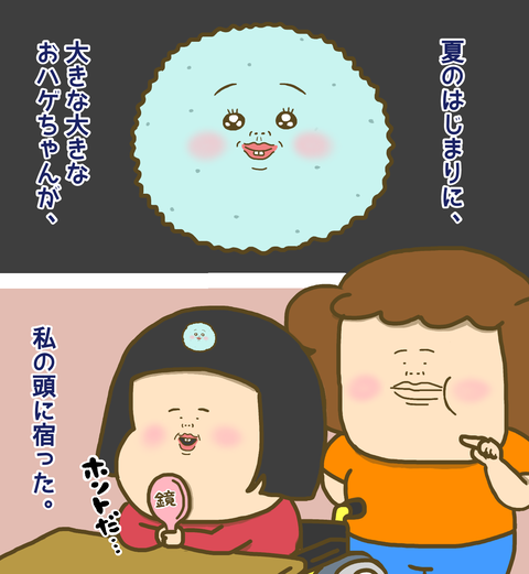 円形脱毛症を発見