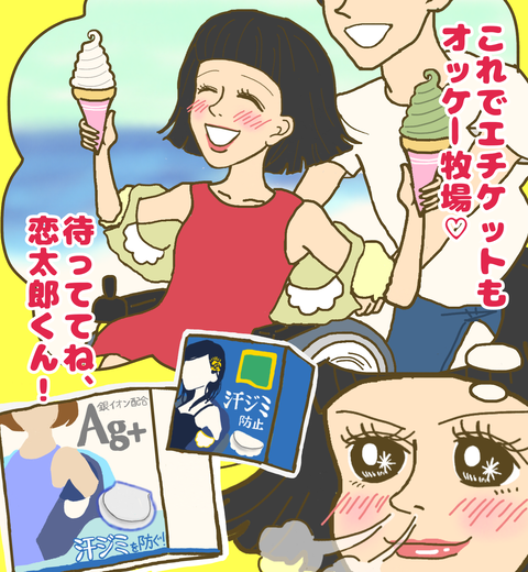脇汗パッドでエチケット