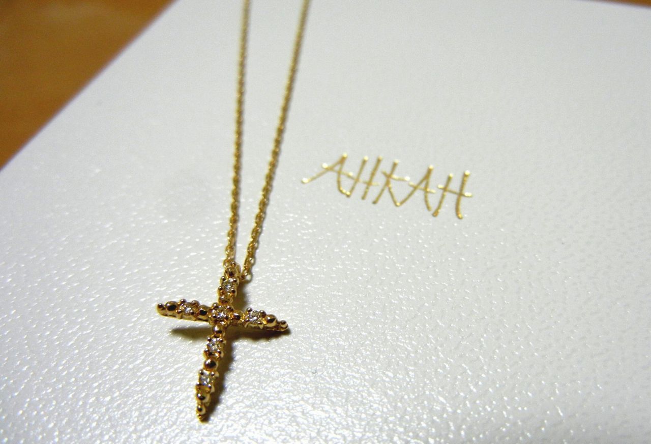 AHKAH クロスアピアーズ ネックレス 18k www.mindel.gob.sv