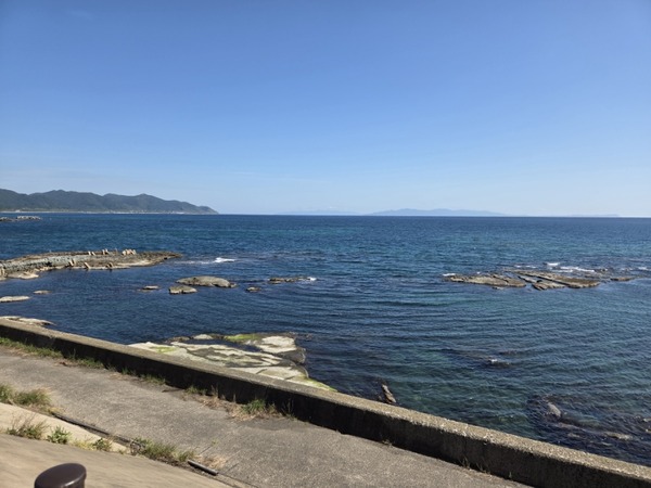 松前から見る津軽海峡の写真