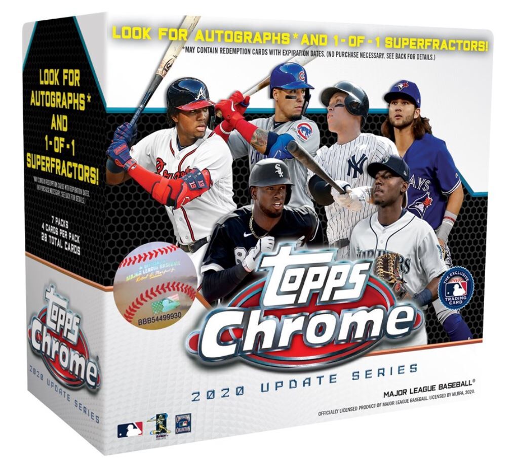 Mlb メジャーリーグカード 2020 Topps Chrome Update 1box開封 プロ野球 メジャーのカード収集ログ