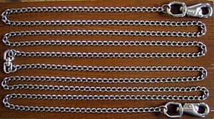 ブルナスカンを付けた3ｍｍのステンレス製係留用チェーン