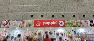 韓国の犬服メーカーのブース