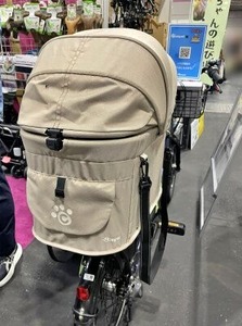 自転車にセット可能なワンコ用のキャリー