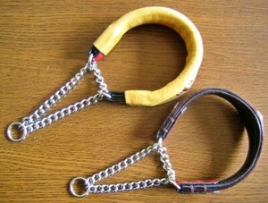 お直し加工したハーフチョーク首輪