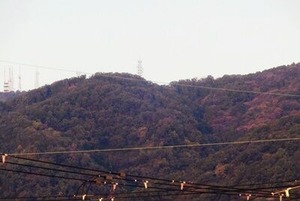 生駒山山頂付近の夕景