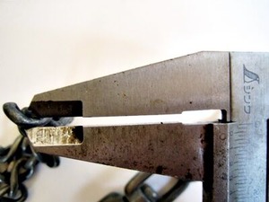 2ｍｍまですり減ったチェーン