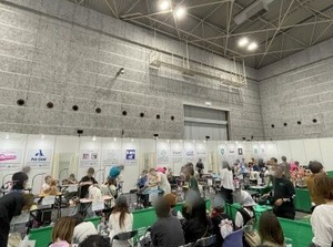 会場内に用意されたトリミングショーエリア