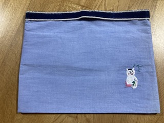 刺繍_猫村さん_皿洗い