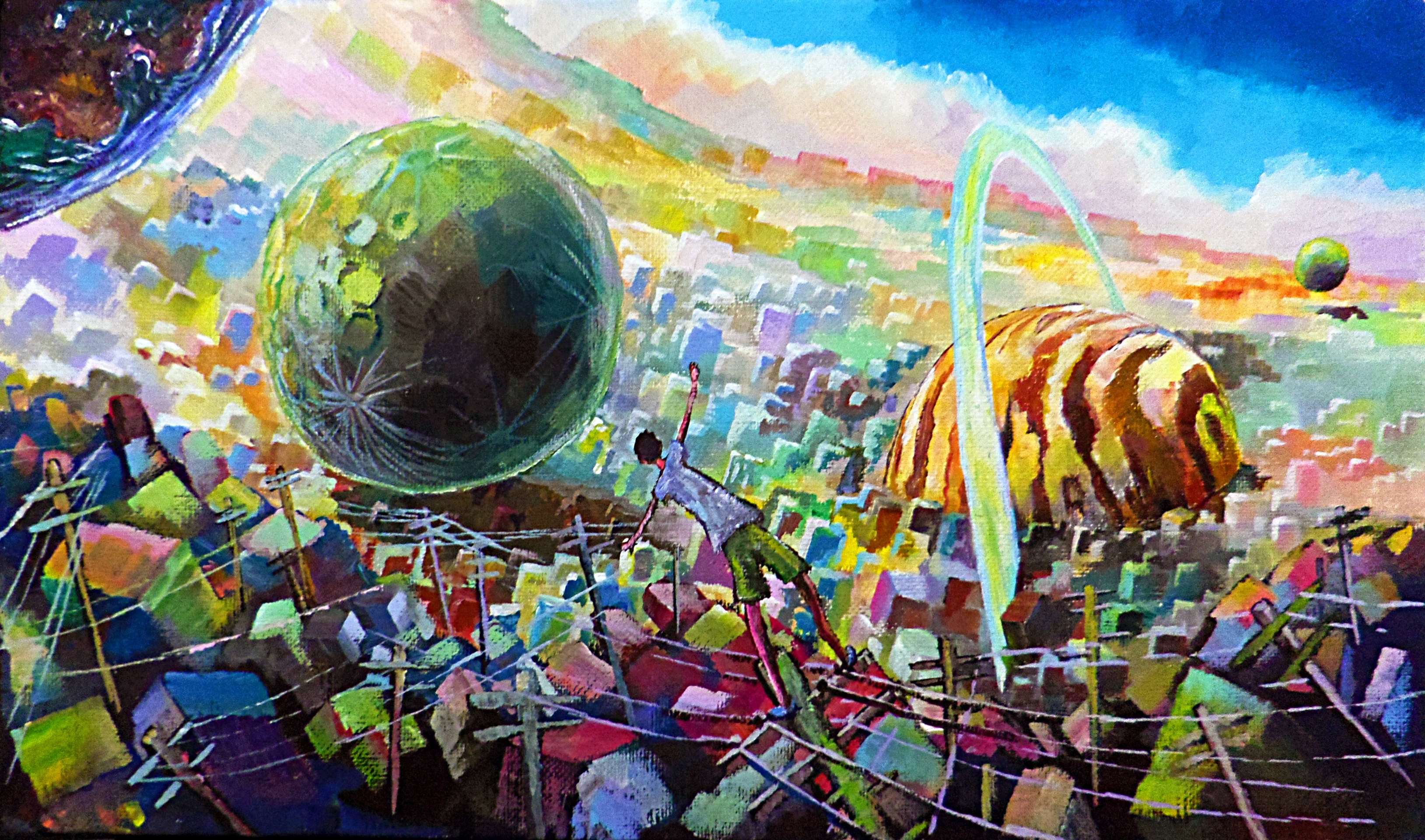 電柱冒険記 空想絵画物語