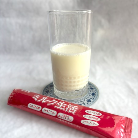 ミルク生活水に溶かして