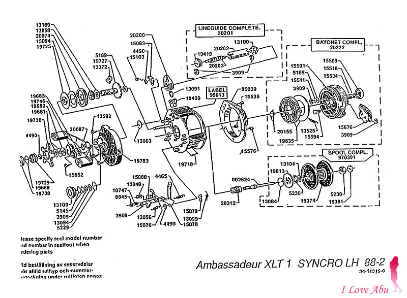 ⭐️アブガルシア　替えスプール　箱　取説　アンバサダー　XLT1 シンクロ　リール Abu ambassadeur XLT1 SYNCRO LH : New I Love Abu アブのリールが大好き♪