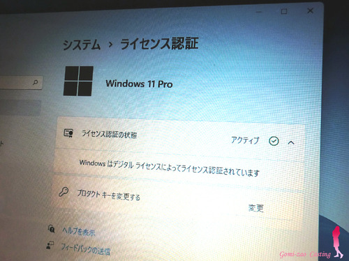 ライセンス認証済み
