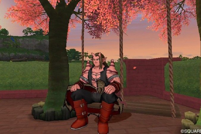 Dq10 ブランコに座ってみた ハウジング Pinky Honey