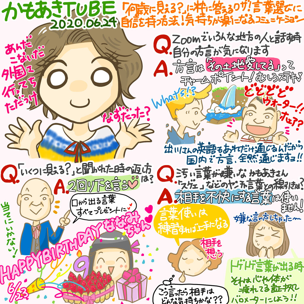 かもあきtube感想年6月24日 何歳に見える に粋に答えるワザ 言葉選びに自信を持つ方法 気持ちが楽になるコミュニケーション お母さんはマンガ家 かもあきtube感想年6月24日 何歳に見える に粋に答えるワザ 言葉選びに自信を持つ方法 気持ちが楽になるコミュニケーション お母さんはマンガ家
