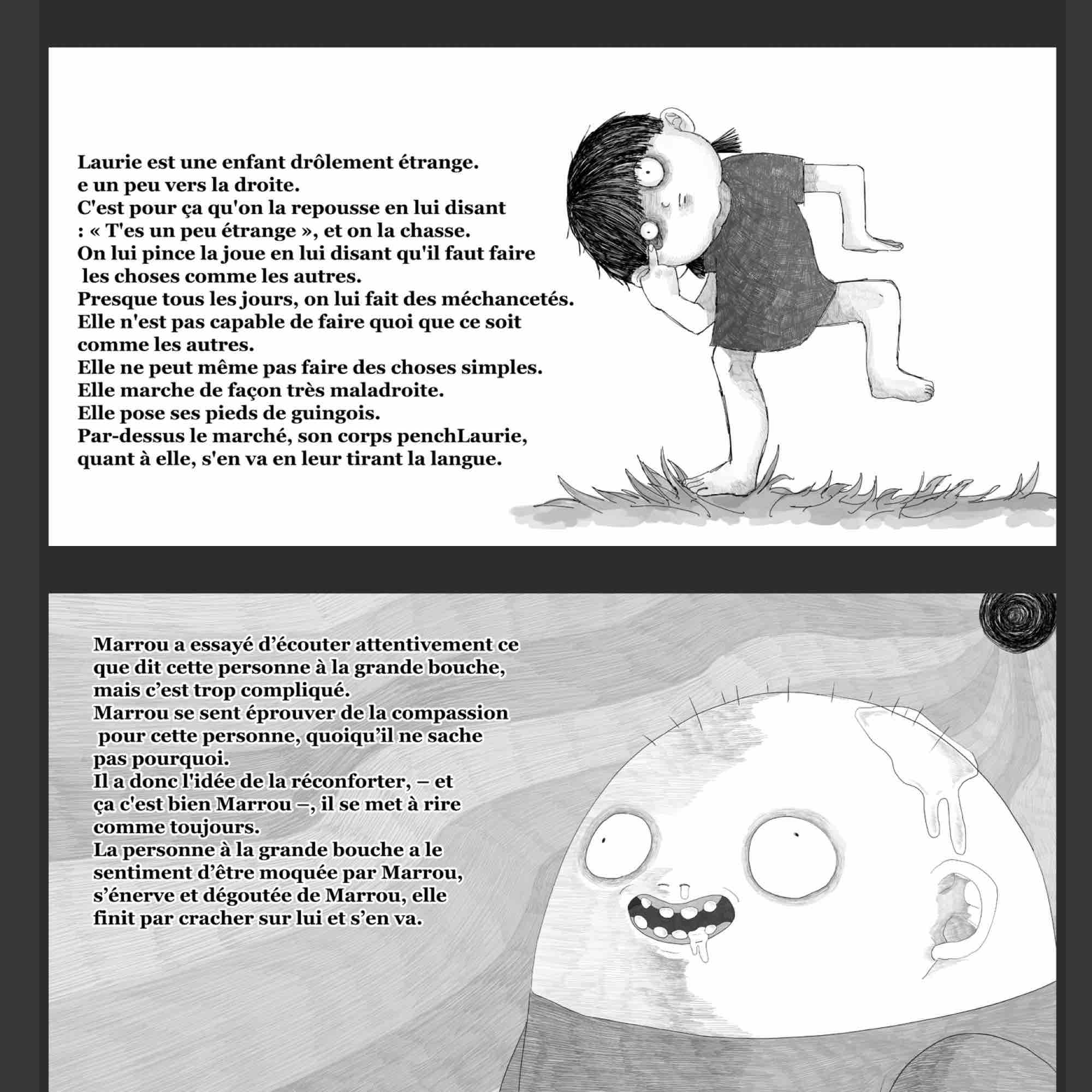 おそろしくへんなローリー きらわれもののマルー まずはフランス語版がもう少しで出来上がります はらひでの大人の絵本 大人の生活 おそろしくへんなローリー きらわれもののマルー まずはフランス語版がもう少しで出来上がります はらひでの大人の絵本 大人の生活