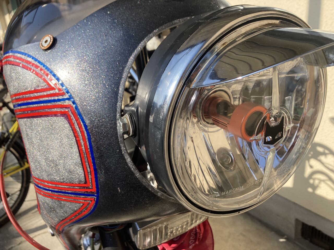 MARCHAL イエローレンズヘッドライト マーシャルmarchal 888 889ヘッド