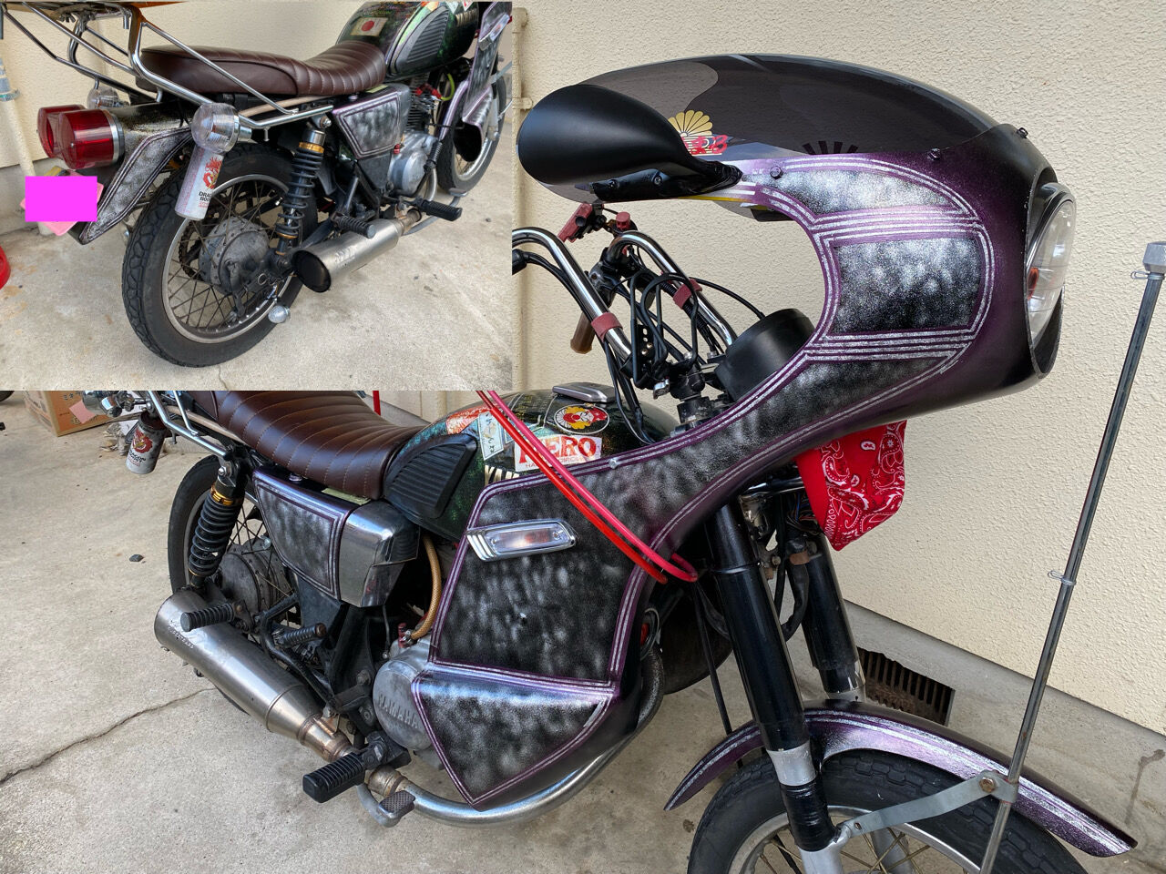 ロケットカウルセット ミラー ラメ塗装 バイク JOKER'S