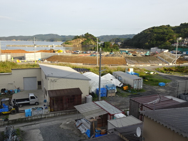 民宿のすぐ下まで津波がやって来た