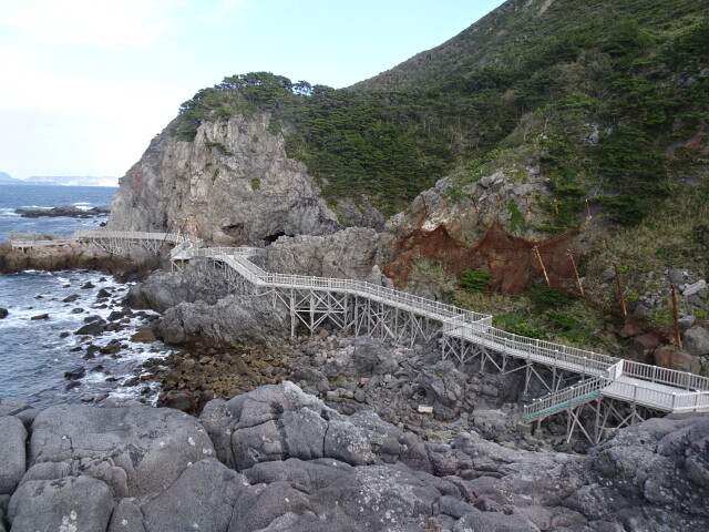 風をまともに受ける