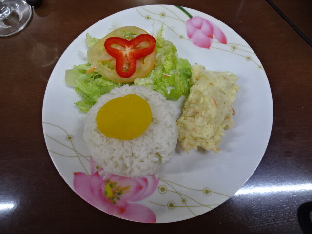 たくあんがのっている