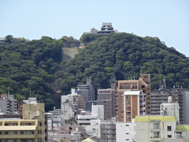 松山城をのぞむ