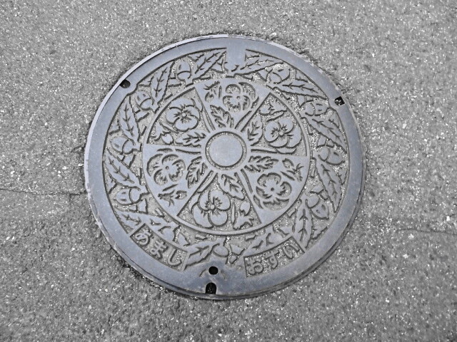 あま市の汚水だが、旧美和町の町の花パンジーと町の木かしとどんぐり