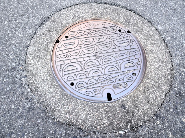 新潟市合流萬代橋をデザインしたものに上下にＮのアルファベット