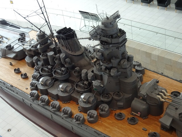 上から艦橋を見たところ