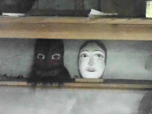 鬼と女の面