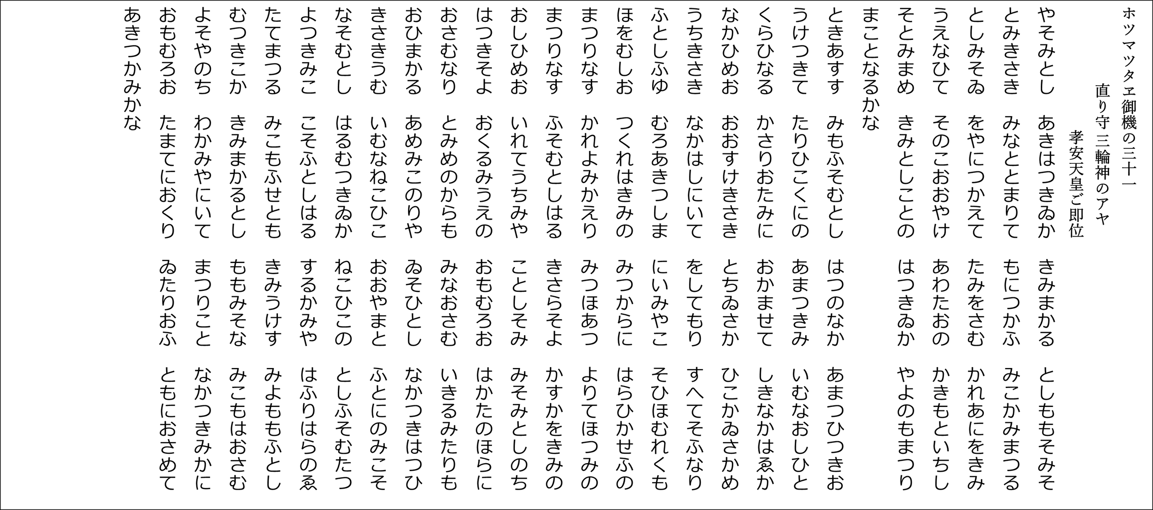 基本講座122 : ホツマツタヱ基本講座・原文