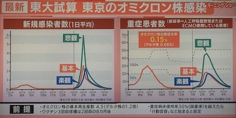 東京コロナ感染重症者　予想0112