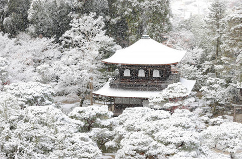 銀閣寺　雪