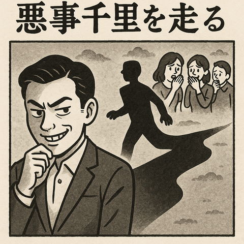 悪事千里を走る