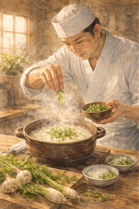 1月7日は人日の節句（七草がゆ）