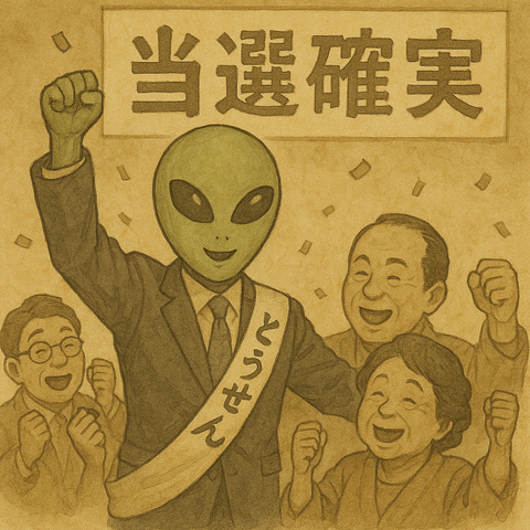 当選確実の政治家