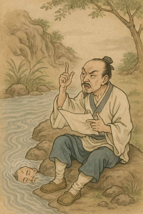 石に漱ぎ流れに枕す