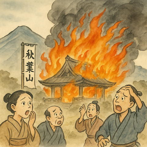 秋葉山から火事