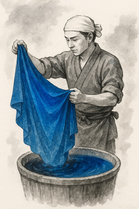 青は藍より出でて藍より青し