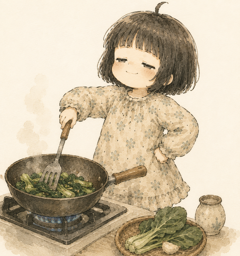 小松菜の日フライパン