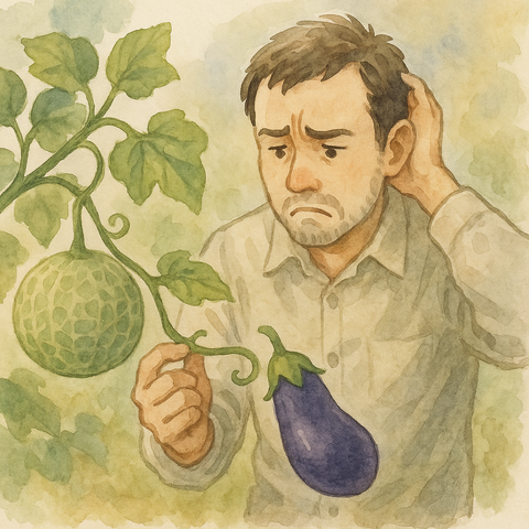 瓜の蔓に茄子は生らぬ