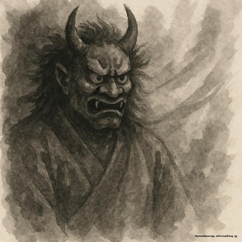 鬼面人を驚かす