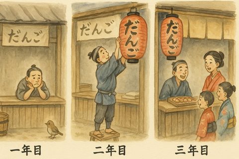 商い三年
