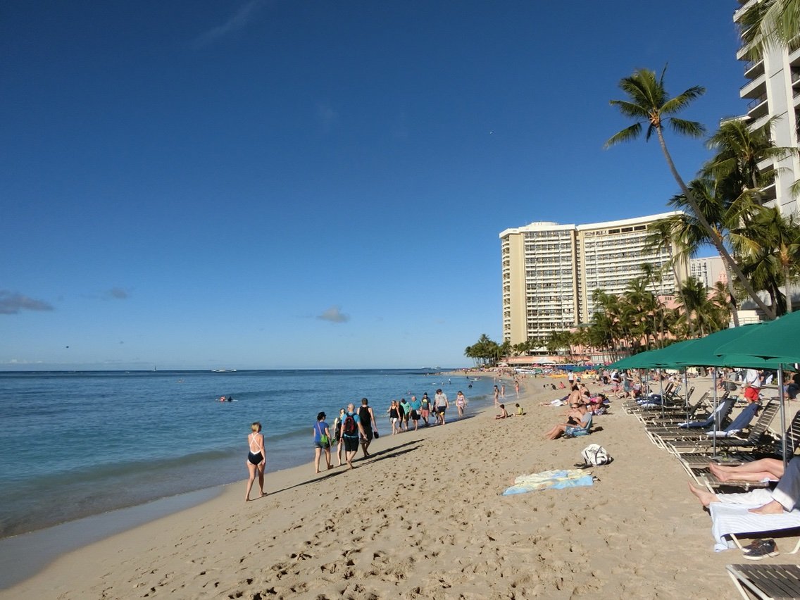 ハワイのフリー画像集 ワイキキビーチ 1枚 ハワイhawai旅行気になる情報