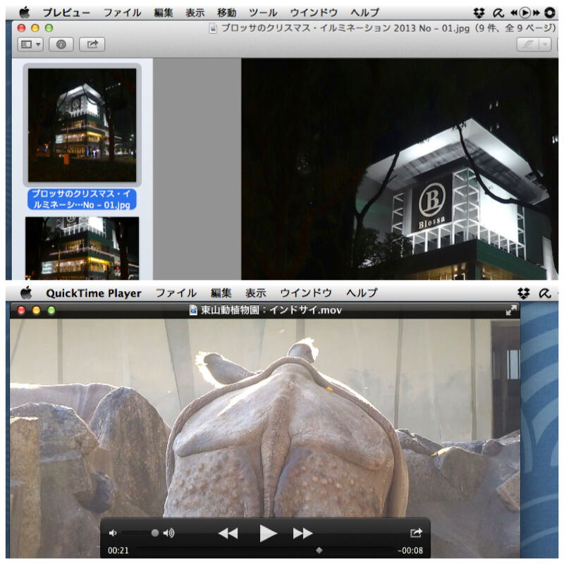 Mac OSX Mavericks:プレビューとQuickTime